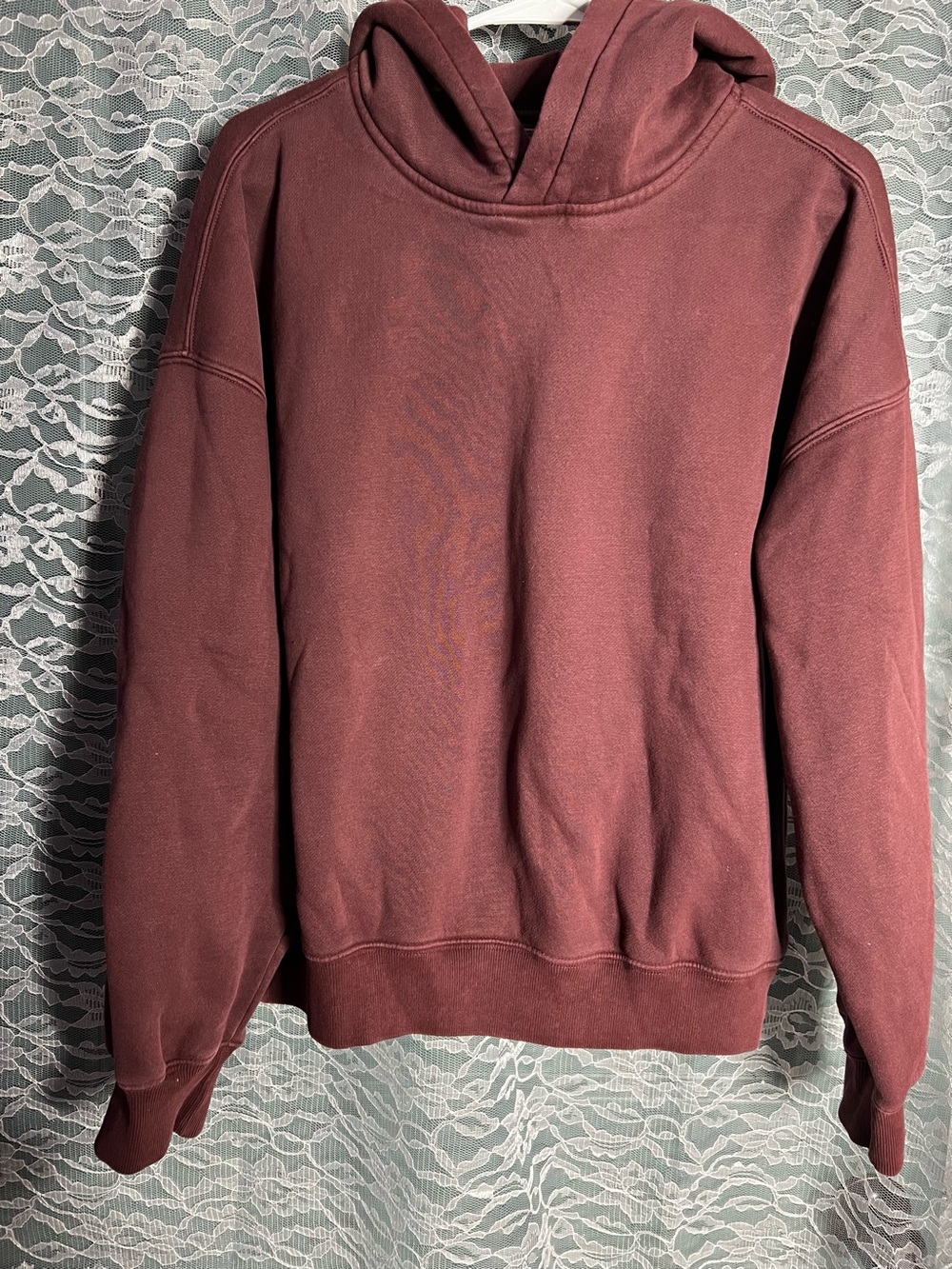 Abercrombie and Fitch Burgundy Hoodie Sweater Womens Medium - Picture 2 of 5